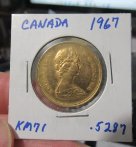 1967 Canada Centennial Confederation $20 Dollars Gold Coin, AGW 0.5287 ozt. KM71 - Picture 1 of 5