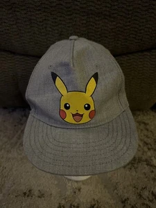 NINTENDO POKEMON PIKACHU GRAY SNAPBACK HAT kids h&m 2019 - Picture 1 of 6