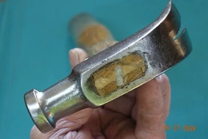 Vintage 20 oz. Martillo mango madera garra curva 13" largo "marcado"? - Imagen 1 de 18