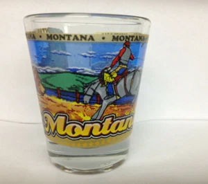 MONTANA STATE WRAPAROUND SHOT GLASS SHOTGLASS NEW  - Picture 1 of 1