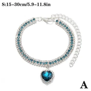 Dog Cat Rhinestone Diamante Collar Necklace Puppy Crystal Bling Accessor HOT - Picture 1 of 16