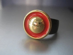 moderno accesorio de botón - "Rojo / dorado" - compatible con Charlotte 21 anillo - Imagen 1 de 3