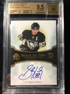 2007-08 SP AUTHENTIC SOTT SSP SIDNEY CROSBY BGS 9.5 (.5 PRISTINE) AUTO BGS 10 - Picture 1 of 2