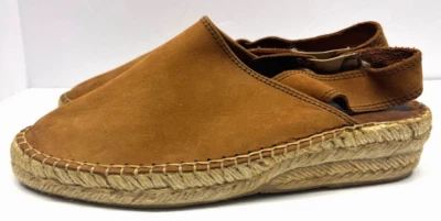 Эспадрильи ручной работы Hecho Mano Elite желтовато-коричневые коричневые на танкетке с закрытым носком женские размер США 7,5 - Изображение 1 из 4