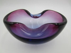 Purple and blue free form sommerso bowtie bowl Murano quality - Picture 1 of 8
