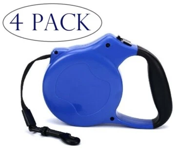 4 Pack Retractable Dog Pet Leashes Heavy Duty Up to 110 lbs. Long 26' Rope Leads - Image 1 of 4