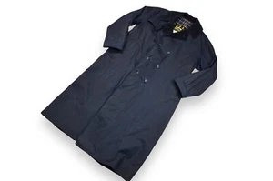 Men's Barbour Trench Coat Waxed Blue A605 Vintage England C40/102cm - Picture 1 of 11