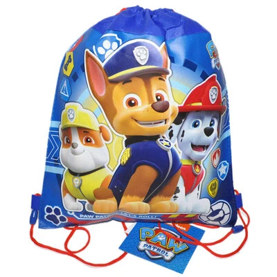 6 PAW PATROL Kids Sling Backpack Drawstring Bag Birthday Treat Party Favors New - Изображение 1 из 2