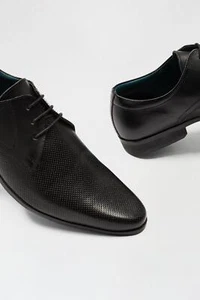 Scarpa Burton da uomo nera Thatcher stringata in pelle (taglia 9, 12) nuova con scatola **NUOVA** - Foto 1 di 4