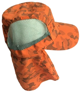 Panama Jack Nylon & Mesh Sun Shield Beach Hat Kids 4-6X Orange Camo Green Mesh - Picture 1 of 17