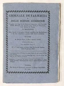 Giornale di Farmacia e delle scienze accessorie - Anno IX - N. 1 - 1823 - Picture 1 of 2