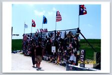 Photograph United Airlines Flight 93 9/11 Crash Memorial Picture Scene Flags