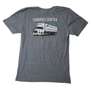 Albertsons Safeway Sundries Center Graphic Gray T-Shirt Size L Semi Truck - Picture 1 of 11