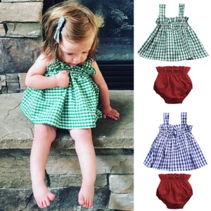 Niño pequeño Bebé Niña Prendas para el torso Vestido Pantalones Conjunto Ropa Mono Body - Imagen 1 de 11