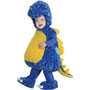 Toddler large Stegosaurus Costume Underwraps Fur Halloween Child Blue Dinosaur - Picture 1 of 10
