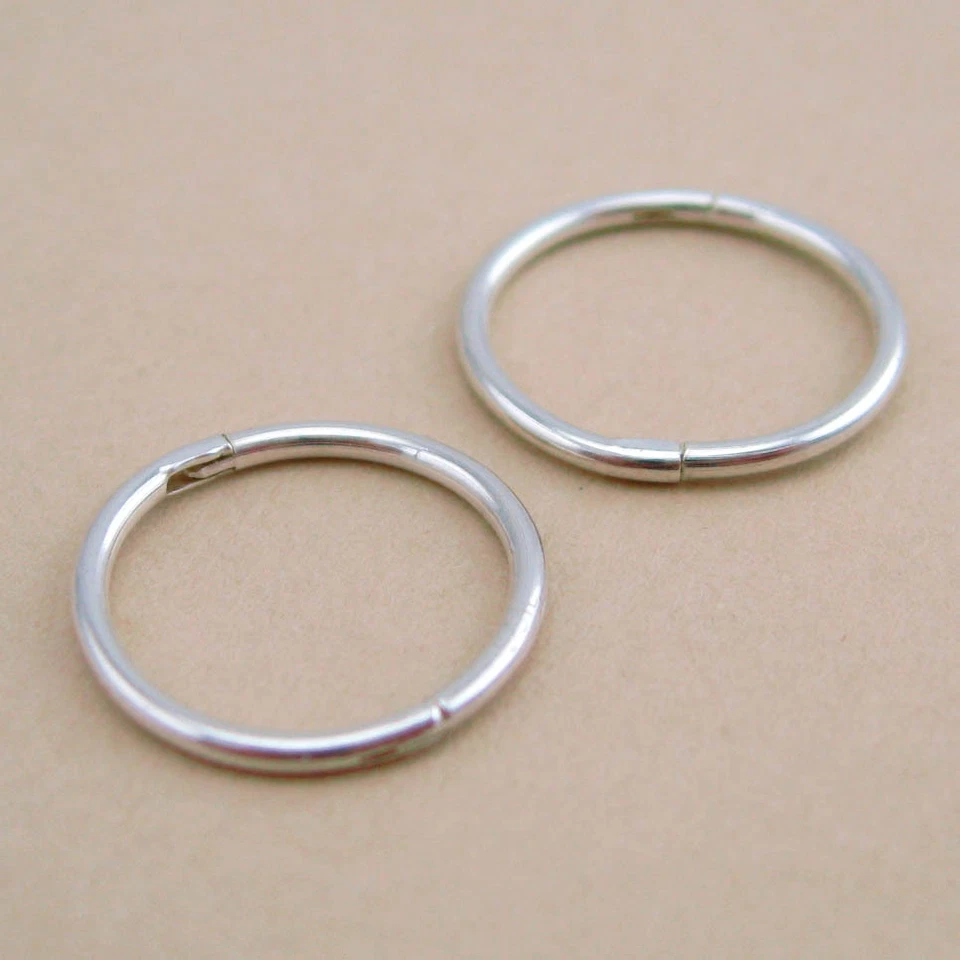 925 Solid Sterling Silver Sleepers 12/14mm Aust Made - image 1 of 1