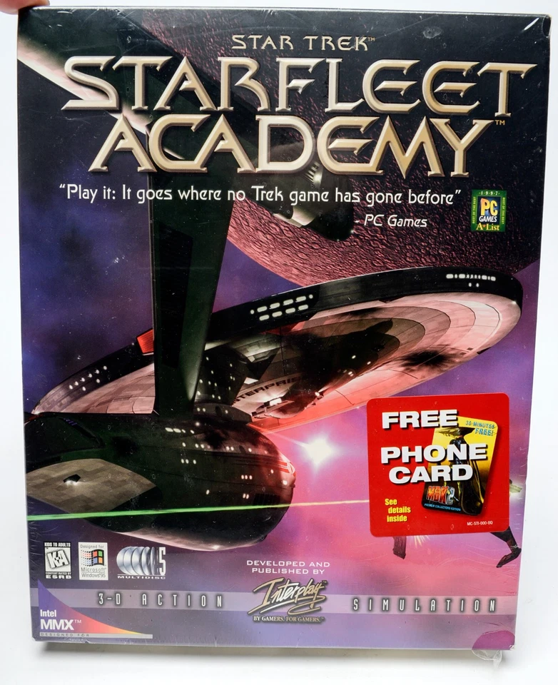 Star Trek Starfleet Academy PC Big Box 1997 Windows 95 Game New Sealed - Image 1 of 4