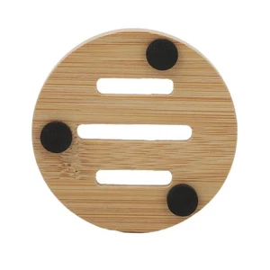 3pcs Bamboo Round Dish Home Bathroom Retro Elegant Self Draining H NAU - Picture 1 of 24