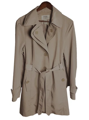 London Fog Womens Trench Coat XL Belted 3/4 Mid Length Tan Raincoat Fall City - Image 1 of 4