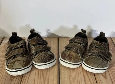 Realtree Exterior Talla 2 Camuflaje Niño Bebé Niños Zapatos Lona Gancho Lazo Gemelos Foto 1 de 4
