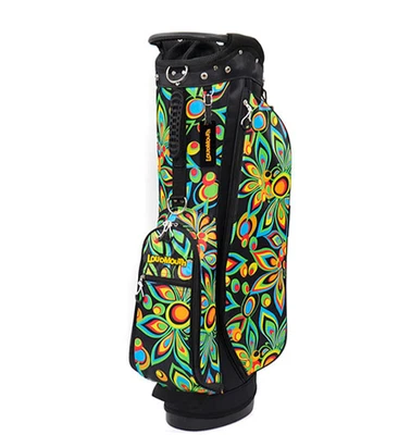 Loudmouth Golf Carry Stand Bag Lightweight 2.7Kg 6-way Unisex Shagadelic Black - Image 1 of 4
