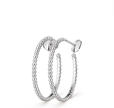 Van Cleef & Arpels Perlée Creolen Ohrringe Weißgold  - Bild 1 von 4