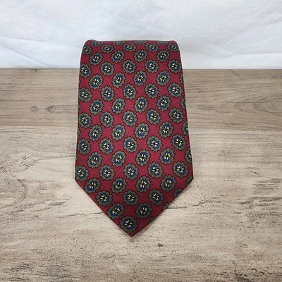 Corbata Polo Ralph Lauren 100% Seda Rojo Floral Hecha a Mano 58" Foto 1 de 4