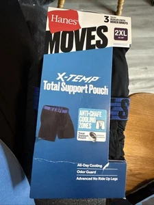 Hanes Moves X Temp Total Support Pouch Boxer Briefs Anti Chafe Cooling Men’s 2XL - Picture 1 of 1