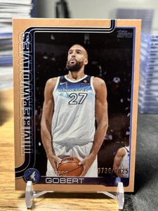 2025-26 Topps Basketball Rudy Gobert Gold /2025 #111 SP - Timberwolves - Picture 1 of 2