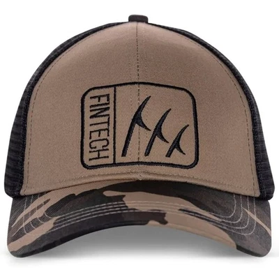 Fintech Logo Camo Snapback Hat - Dune - Image 1 of 4