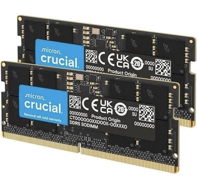Crucial DDR5-5600 SODIMM – 32GB (2×16GB) – Laptop Memory – CT2K16G56C46S5 NEW - Image 1 of 4