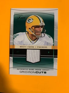 2004 FLAIR BRETT FAVRE GRIDIRON CUTS GAME WORN JERSEY PACKERS ~ #GC-BF - Picture 1 of 1