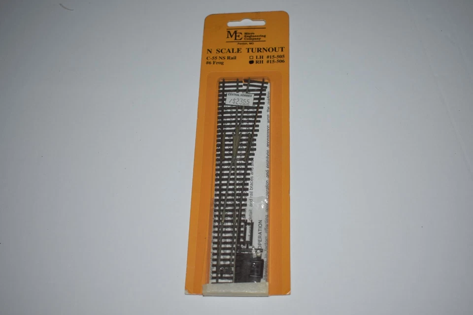 N Scale MEC C-55 N Scale 15-506 Right Hand Turn Out #6 Frog C52446 - Image 1 of 1