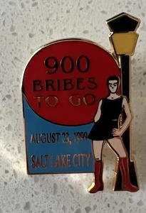 2002 SALT LAKE CITY OLYMPIC 900 BRIBES TO GO LAMP LIMITED EDITION PIN/PINS #/500 - Picture 1 of 2
