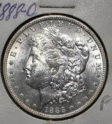 Dólar de plata O Morgan 1888 BU UNC MS (lustre) #DT-F Foto 1 de 2