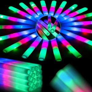 44 PCS Foam Glow Sticks with 3 Modes Colorful Flashing, Foam Light Up Sticks,... - Bild 1 von 7