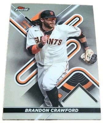 2022 Topps Finest #85 Brandon Crawford San Francisco Giants Baseball Card (N6 - Image 1 of 2