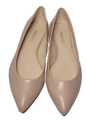 Zapatos planos de ballet Nine West para mujer de cuero nude sin cordones EE. UU. 71/2M Foto 1 de 4