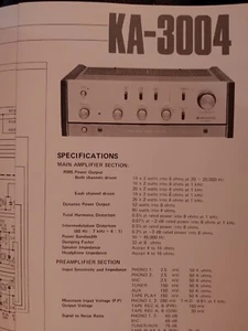 Kenwood KA-3004 Amplifier Schematic only from Volume 2 Original - Picture 1 of 13