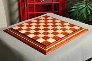 Pomelle Bubinga & Curly Maple Signature Contemporary II - 2.5" Luxury Chess Boar - Picture 1 of 6