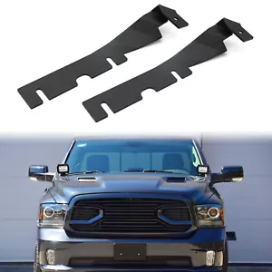 Ditch Light Brackets Hood Mounts Offroad for 2009-2018 Dodge RAM 1500 2500 3500 - Picture 1 of 8