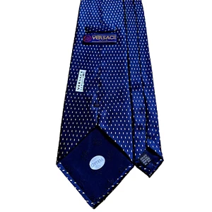 Versace Classic V2 Necktie Size 4"x58 Versace Necktie Blue Gold 100% Silk - Picture 1 of 3