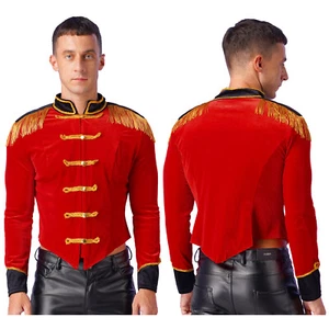 Men's Military Drummer Parade Jacket Prince Coats Uniform Tuxedo Jacket Costume - Picture 1 of 43
