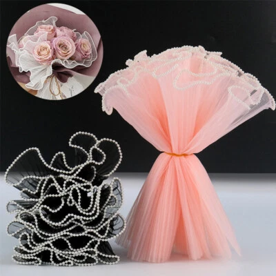 Gauze Wave Mesh Flower Wrapping Paper Florist Supplies Gift Present Packing⊥ - Image 1 of 4
