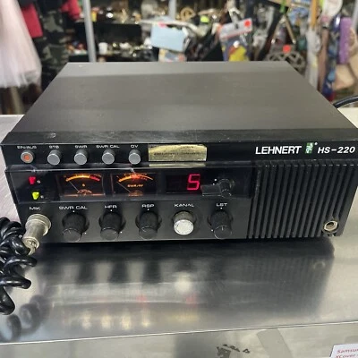 CB - Funk - Heimstation LEHNERT HS 220 mit Handmikrofon und Netzkabel - Vintage - Bild 1 von 4