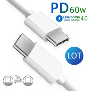 Fast Charger PD Cord For Samsung iPhone 15 16 Pro Max 60W USB-C to USB-C Cable - Picture 1 of 13
