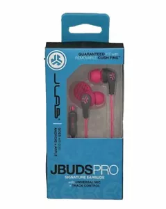 Auriculares JLab Audio JBUDSPRO Signature con micrófono y control de pista rosa nuevos - Imagen 1 de 4