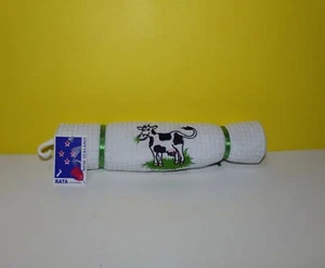 Toalla de té New Souvenir Nueva Zelanda bordada vaca por RATA - Imagen 1 de 2
