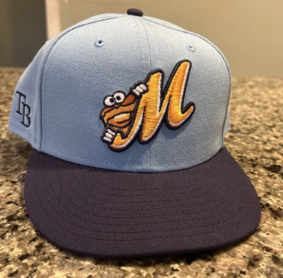 Sombrero Montgomery Galletas Talla 8 New Era 59Fifty MiLB Tampa Bay Rays Usado en Excelente Condición Foto 1 de 4