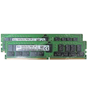 For Hynix 64GB 2X32GB PC4-25600R 3200MHZ ECC Reg Memory For Dell PowerEdge C6525 - Picture 1 of 6